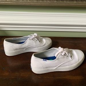 Keds white platform sneakers